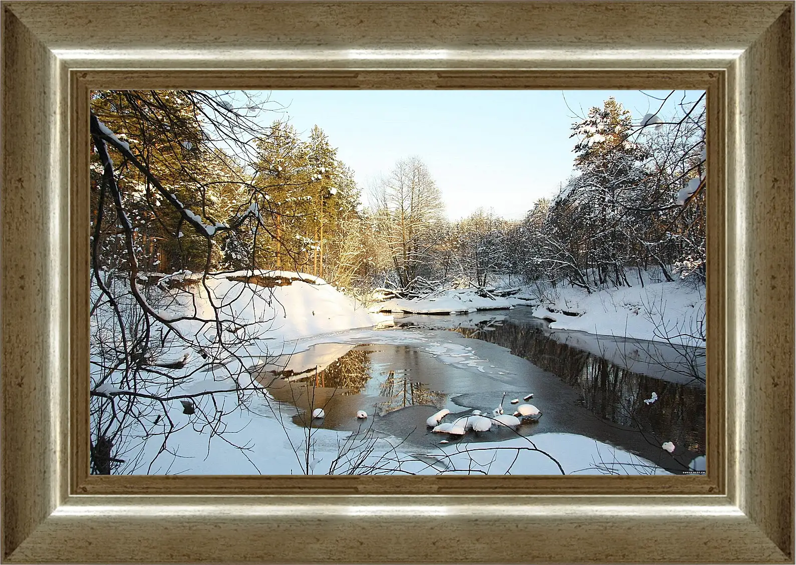 Картина в раме - Зима