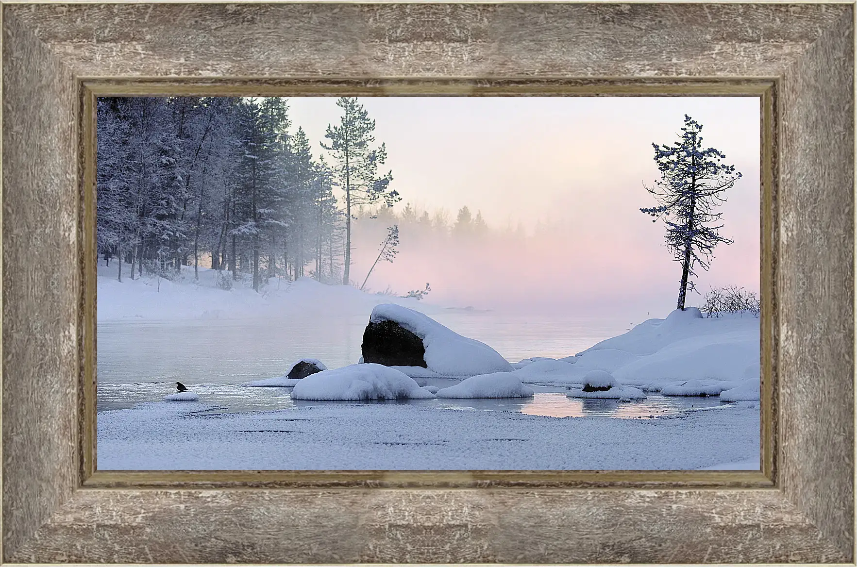 Картина в раме - Зима