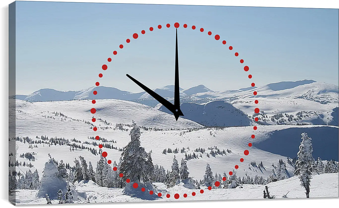 Часы картина - Зима