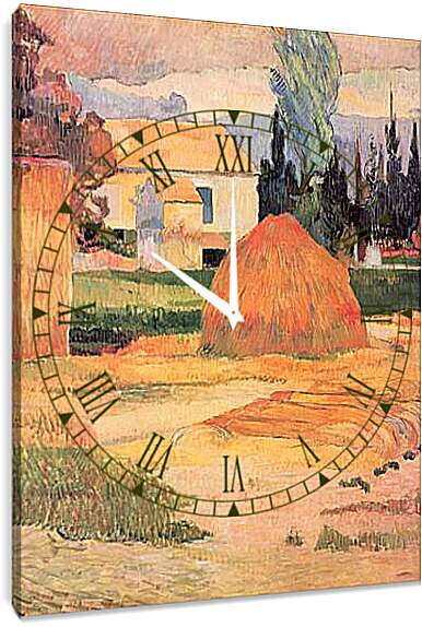 Часы картина - Ferme a Arles. Поль Гоген