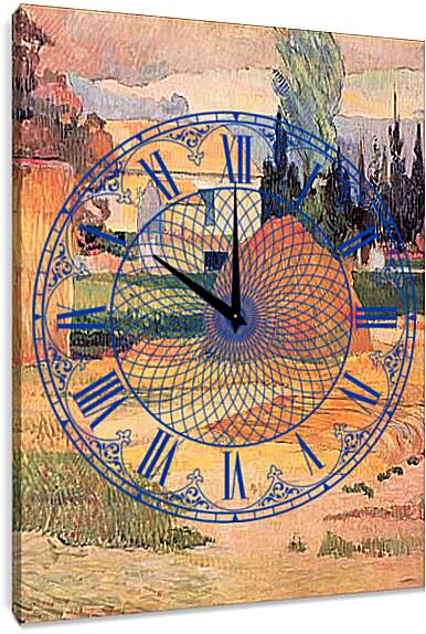 Часы картина - Ferme a Arles. Поль Гоген