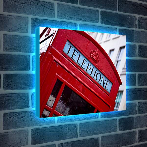 Лайтбокс световая панель - Красная телефонная кабинка