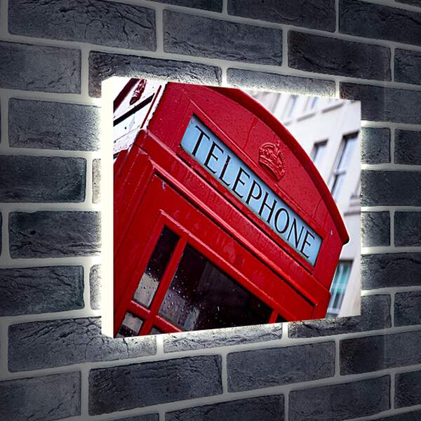 Лайтбокс световая панель - Красная телефонная кабинка
