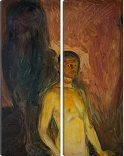 Модульная картина - Self-Portrait in Hell. Эдвард Мунк