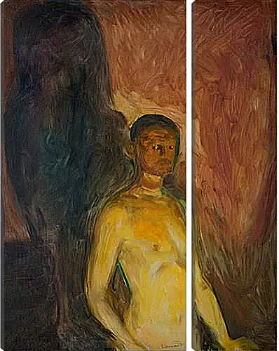 Модульная картина - Self-Portrait in Hell. Эдвард Мунк