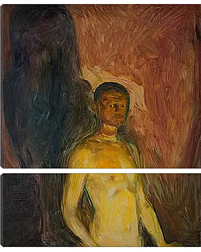 Модульная картина - Self-Portrait in Hell. Эдвард Мунк