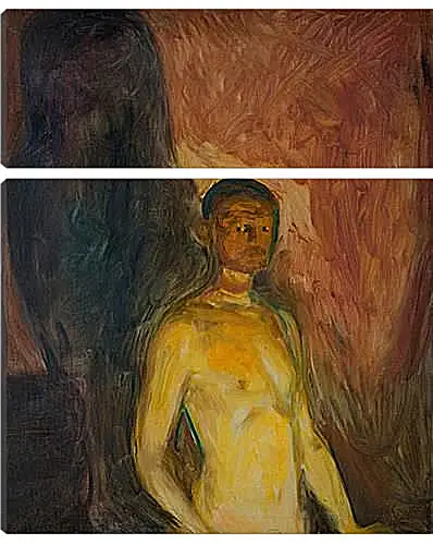 Модульная картина - Self-Portrait in Hell. Эдвард Мунк