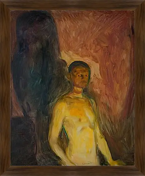 Картина в раме - Self-Portrait in Hell. Эдвард Мунк