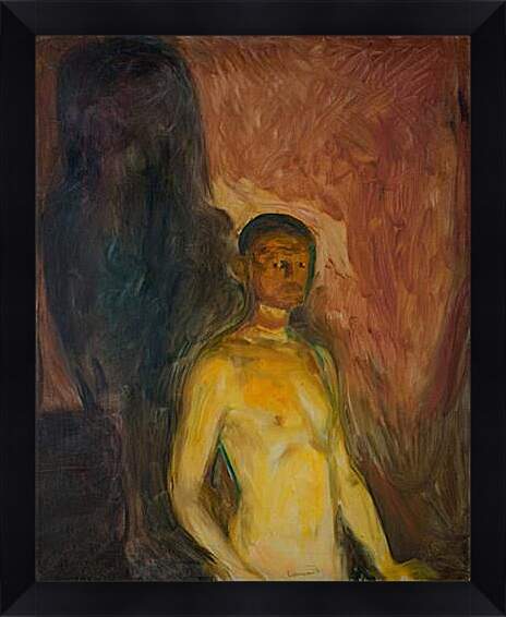 Картина в раме - Self-Portrait in Hell. Эдвард Мунк