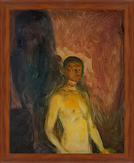 Картина в раме - Self-Portrait in Hell. Эдвард Мунк