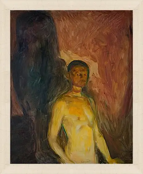 Картина в раме - Self-Portrait in Hell. Эдвард Мунк