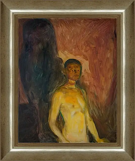 Картина в раме - Self-Portrait in Hell. Эдвард Мунк