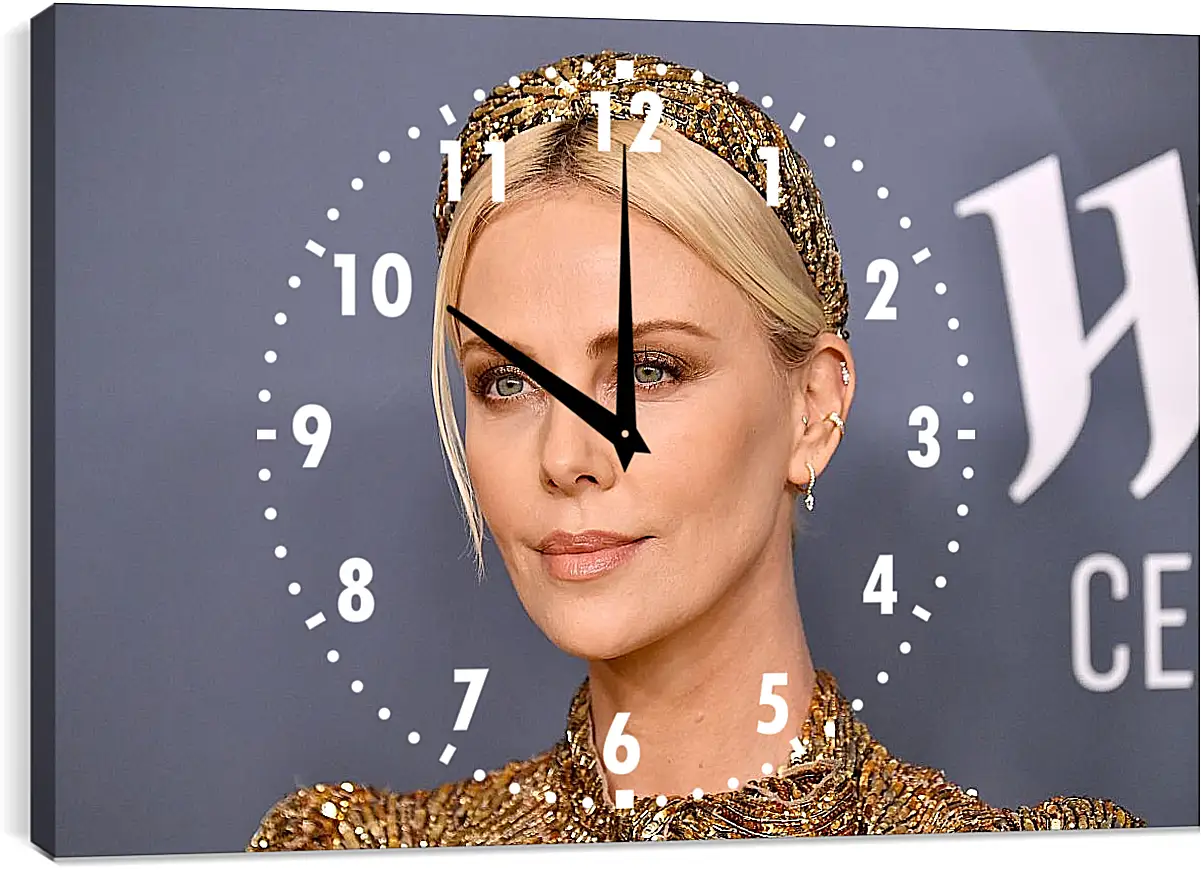 Часы картина - Шарлиз Терон. Charlize Theron
