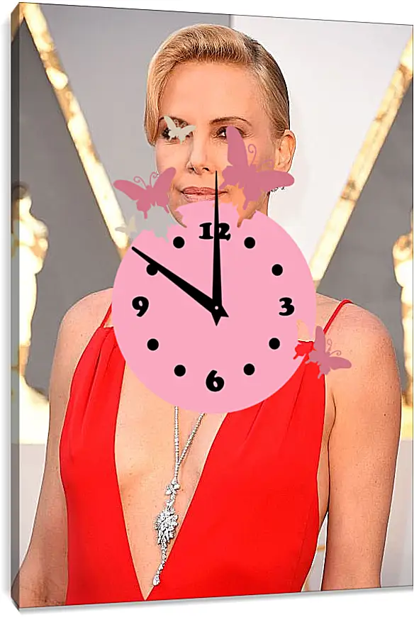 Часы картина - Шарлиз Терон. Charlize Theron