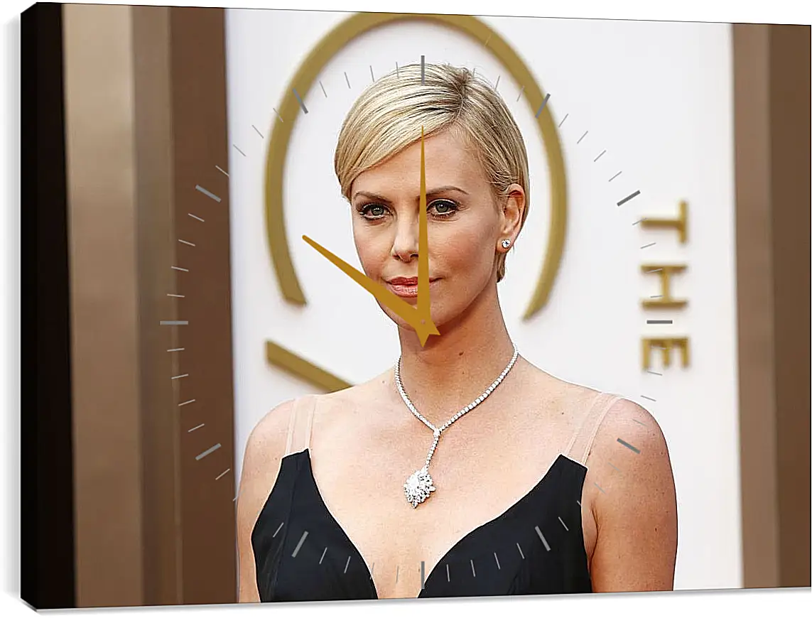 Часы картина - Шарлиз Терон. Charlize Theron