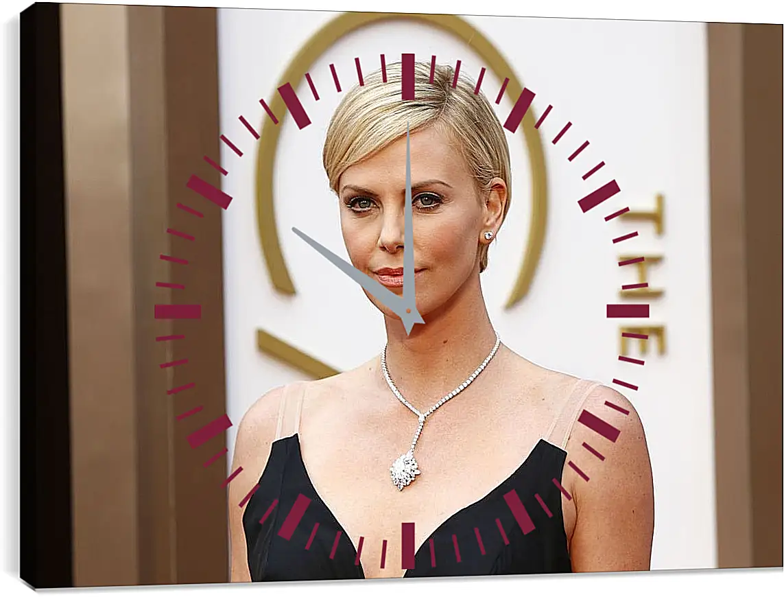 Часы картина - Шарлиз Терон. Charlize Theron