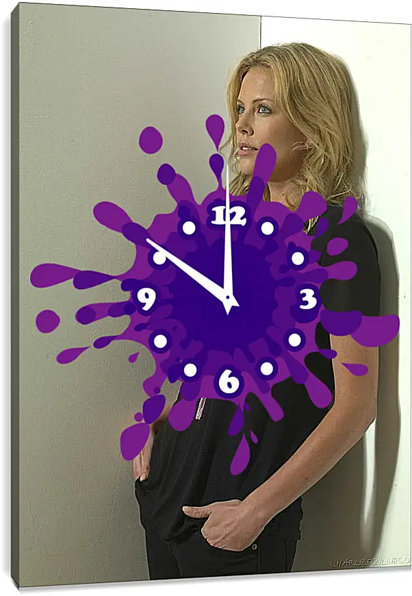 Часы картина - Шарлиз Терон. Charlize Theron