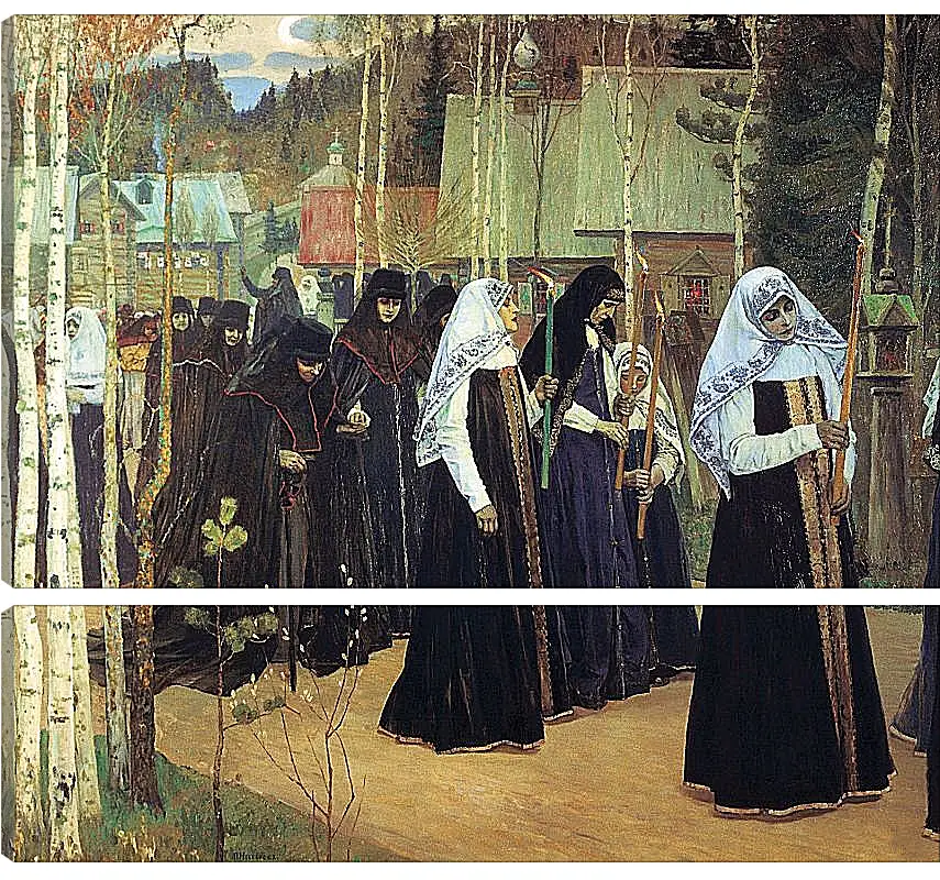 Модульная картина - Великий Постриг. Нестеров Михаил