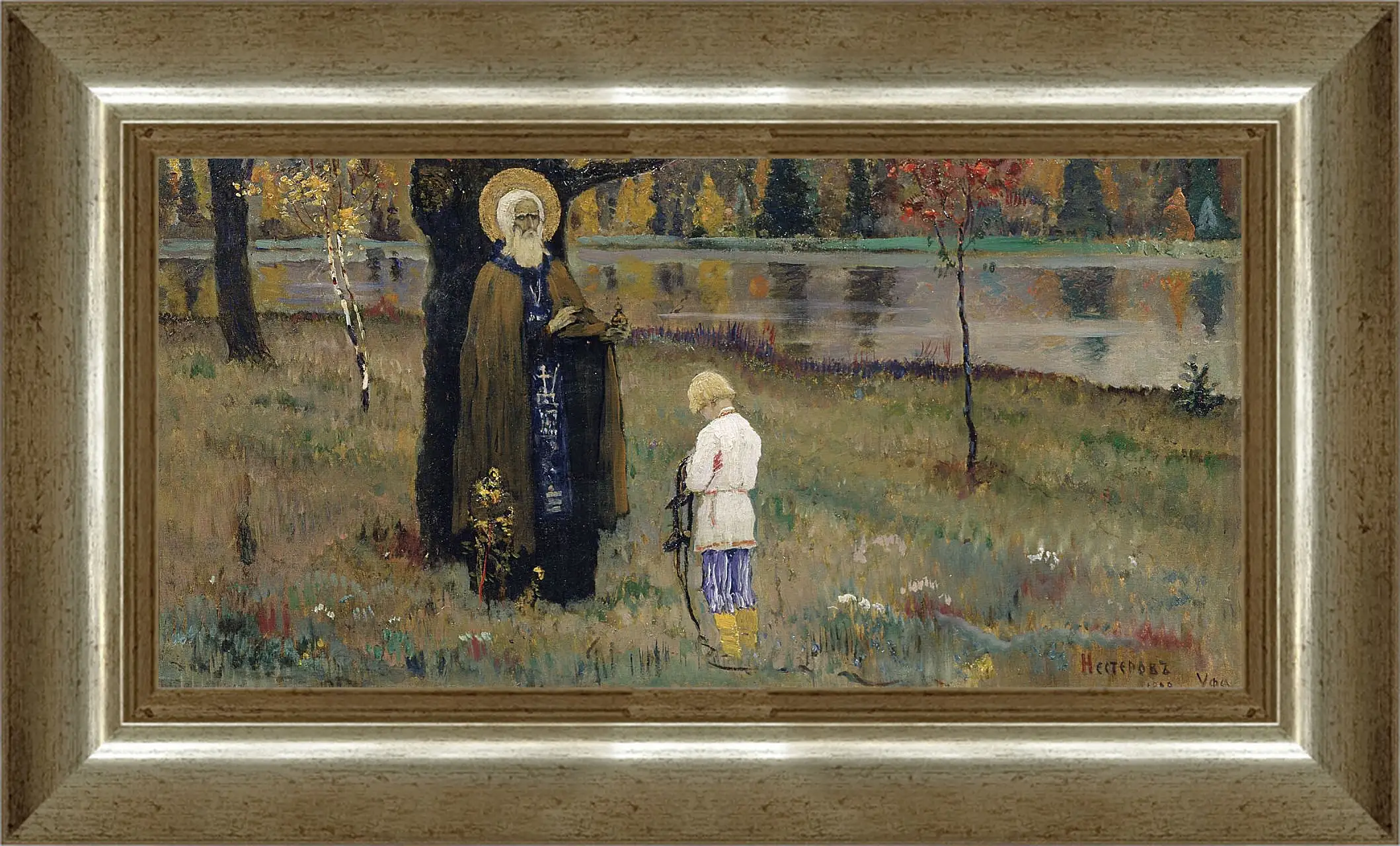Картина в раме - Видение отроку Варфоломею 2. Нестеров Михаил