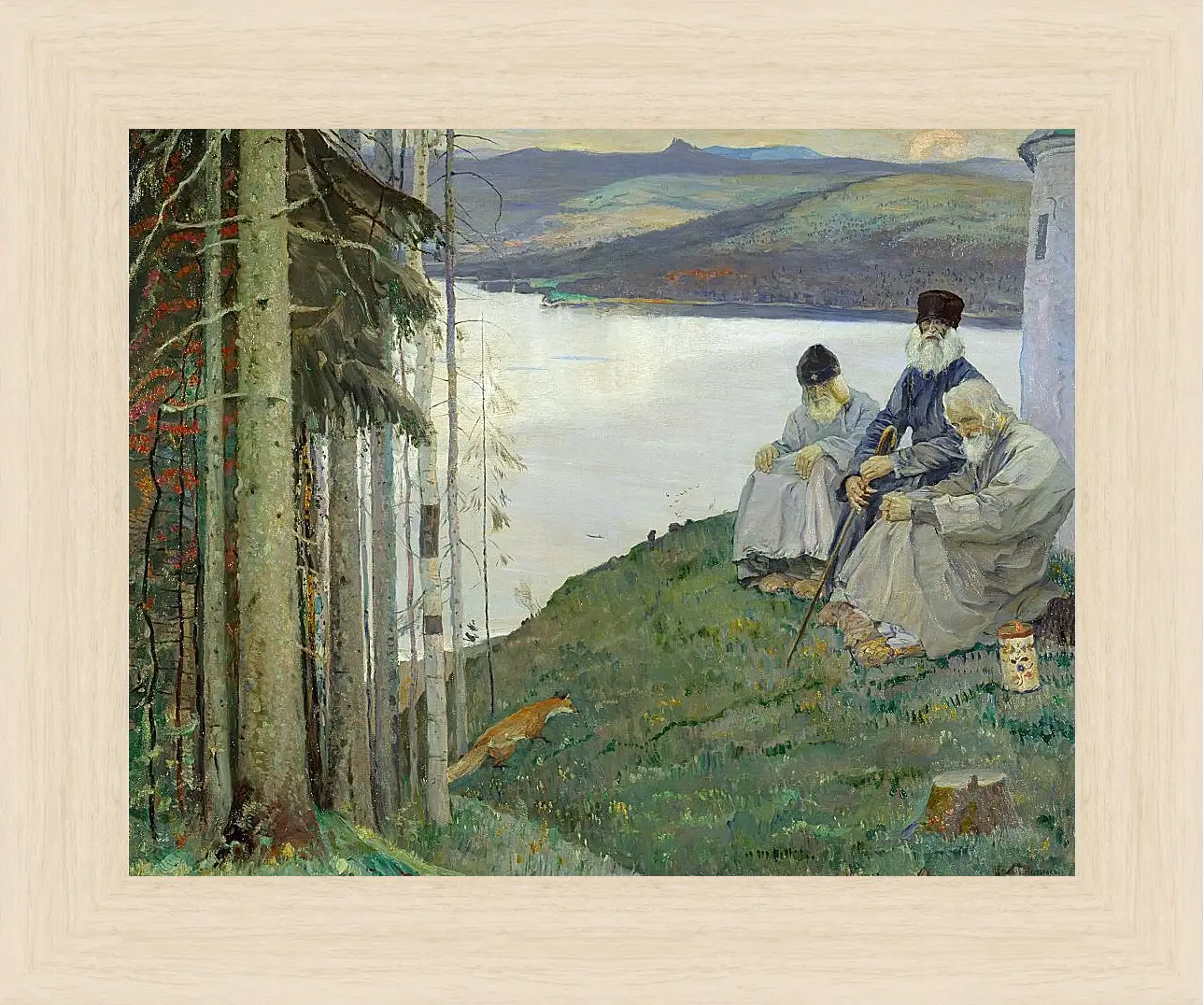 Картина в раме - Лисичка. Нестеров Михаил