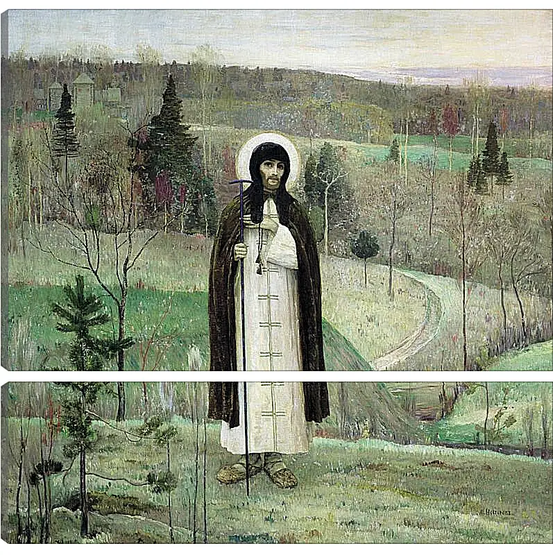 Модульная картина - Преподобный Сергий Радонежский. Нестеров Михаил