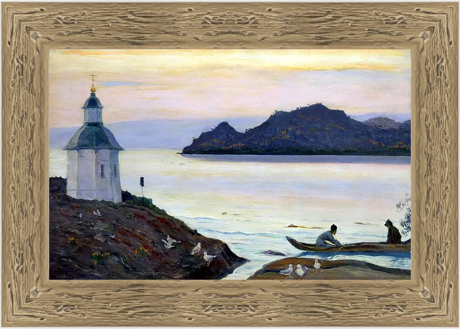 Картина в раме - Соловки. Нестеров Михаил