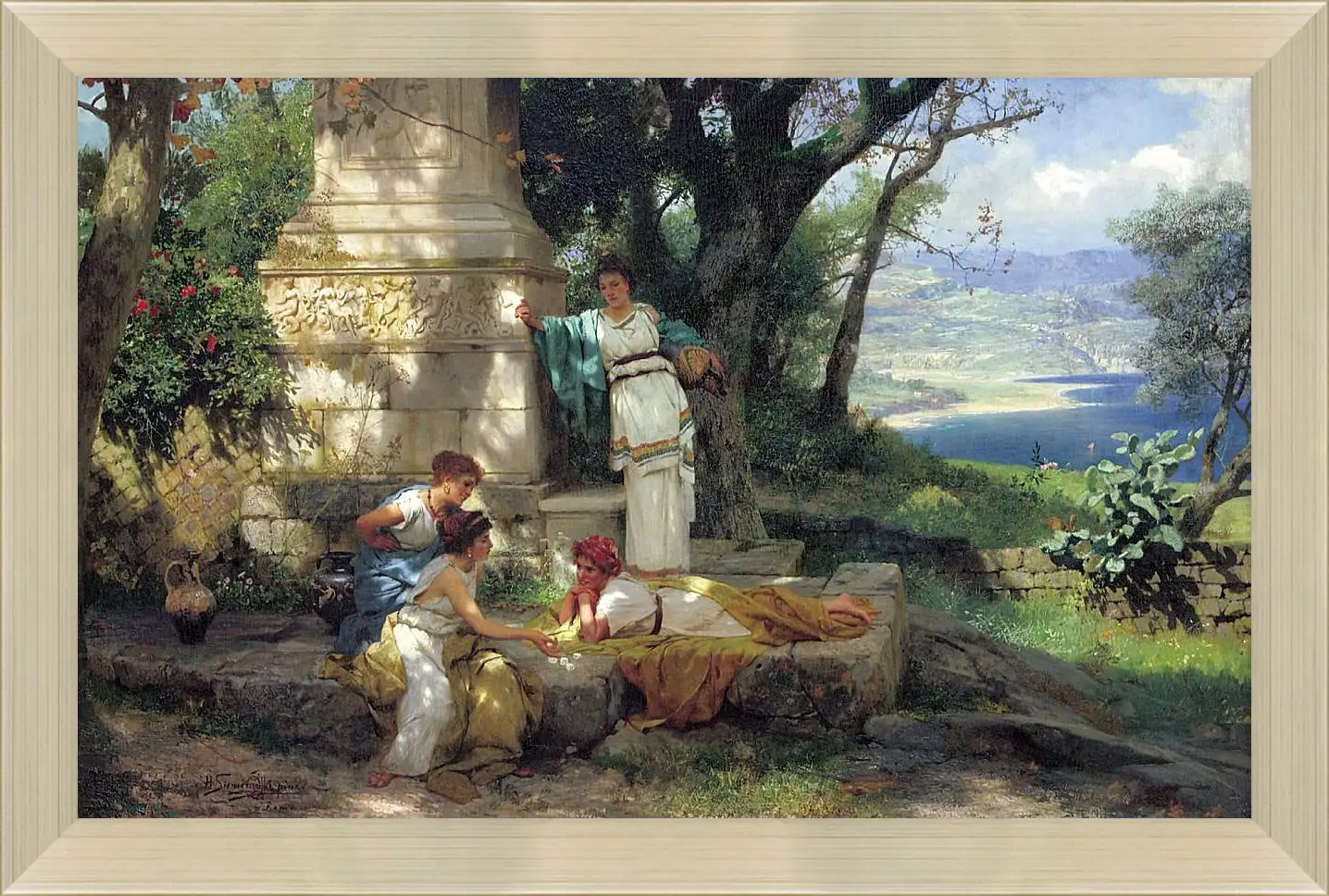 Картина в раме - Игра в кости. Семирадский Генрих