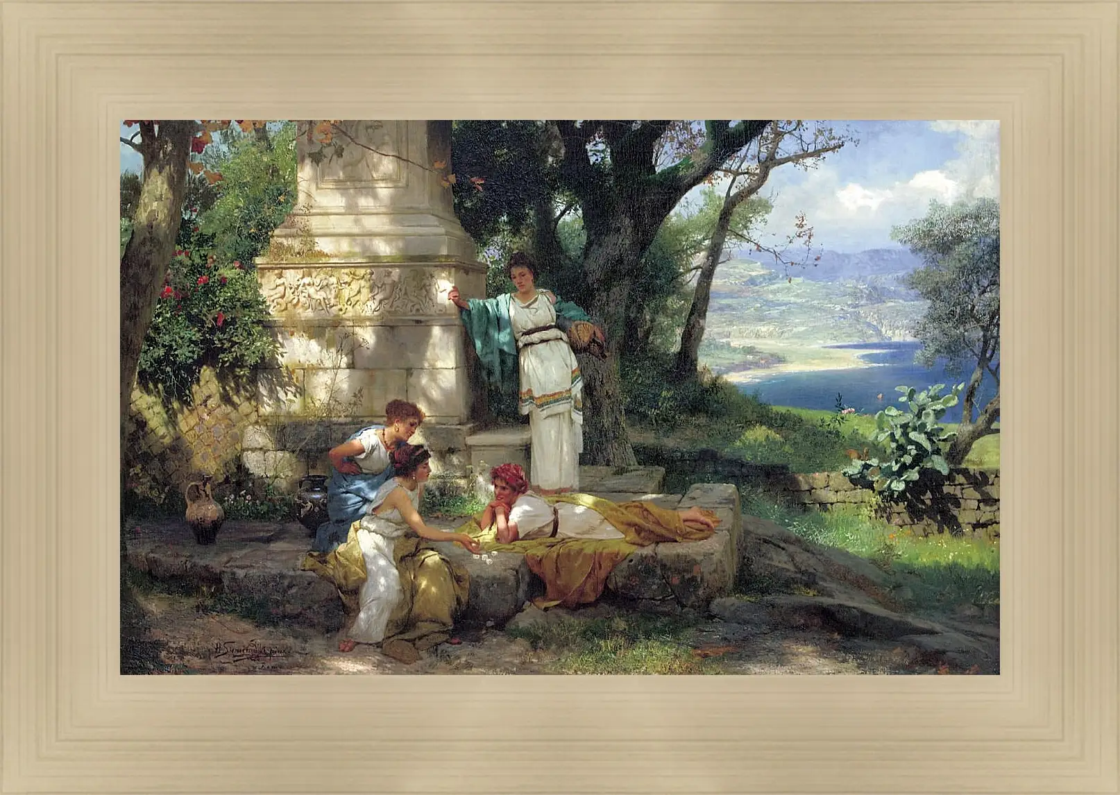 Картина в раме - Игра в кости. Семирадский Генрих