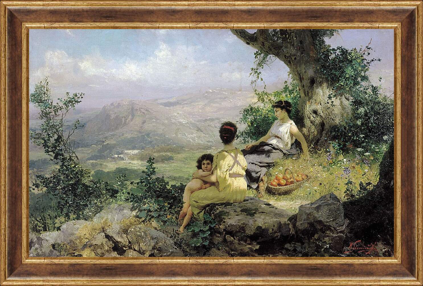 Картина в раме - Отдых. Семирадский Генрих