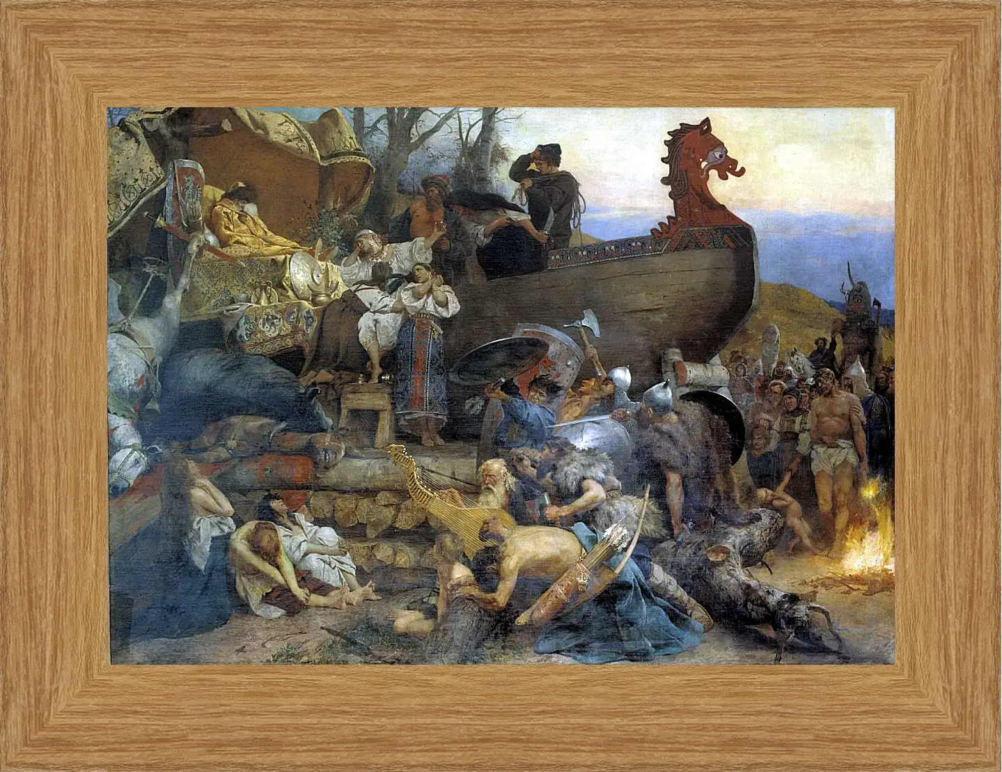 Картина в раме - Похороны знатного руса. Семирадский Генрих