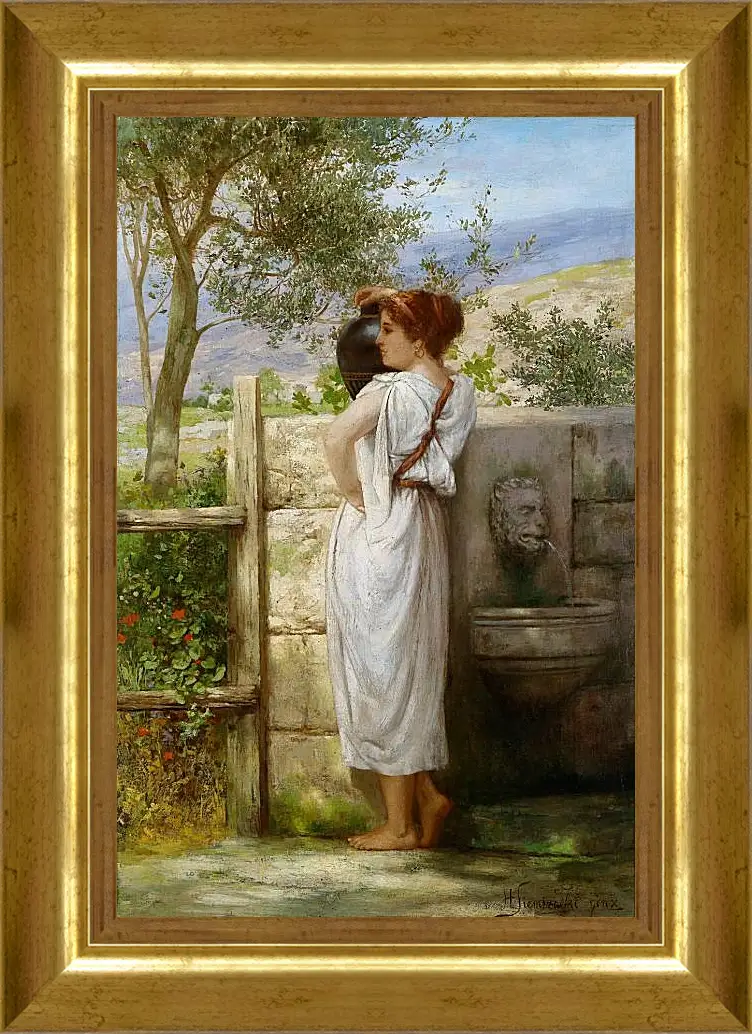 Картина в раме - У колодца. Семирадский Генрих