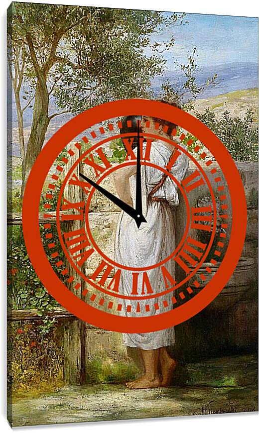 Часы картина - У колодца. Семирадский Генрих