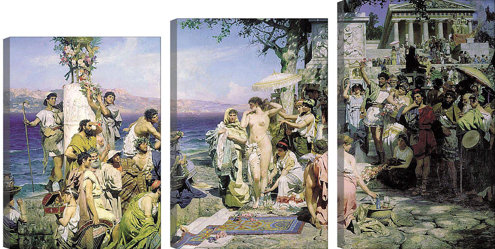 Модульная картина - Фрина на празднике Посейдона в Элевзине. Семирадский Генрих