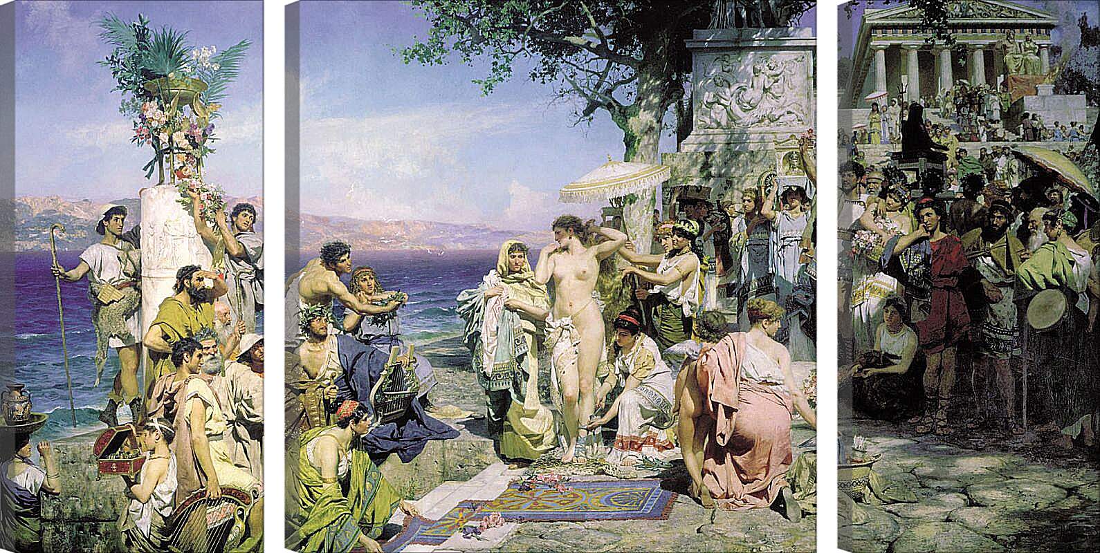 Модульная картина - Фрина на празднике Посейдона в Элевзине. Семирадский Генрих