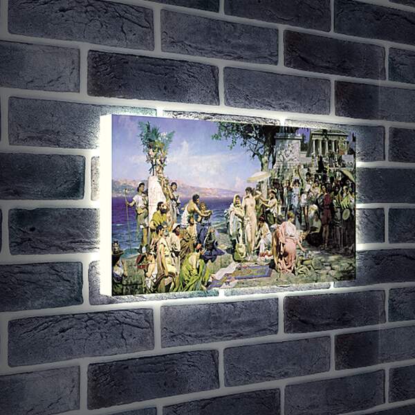 Лайтбокс световая панель - Фрина на празднике Посейдона в Элевзине. Семирадский Генрих