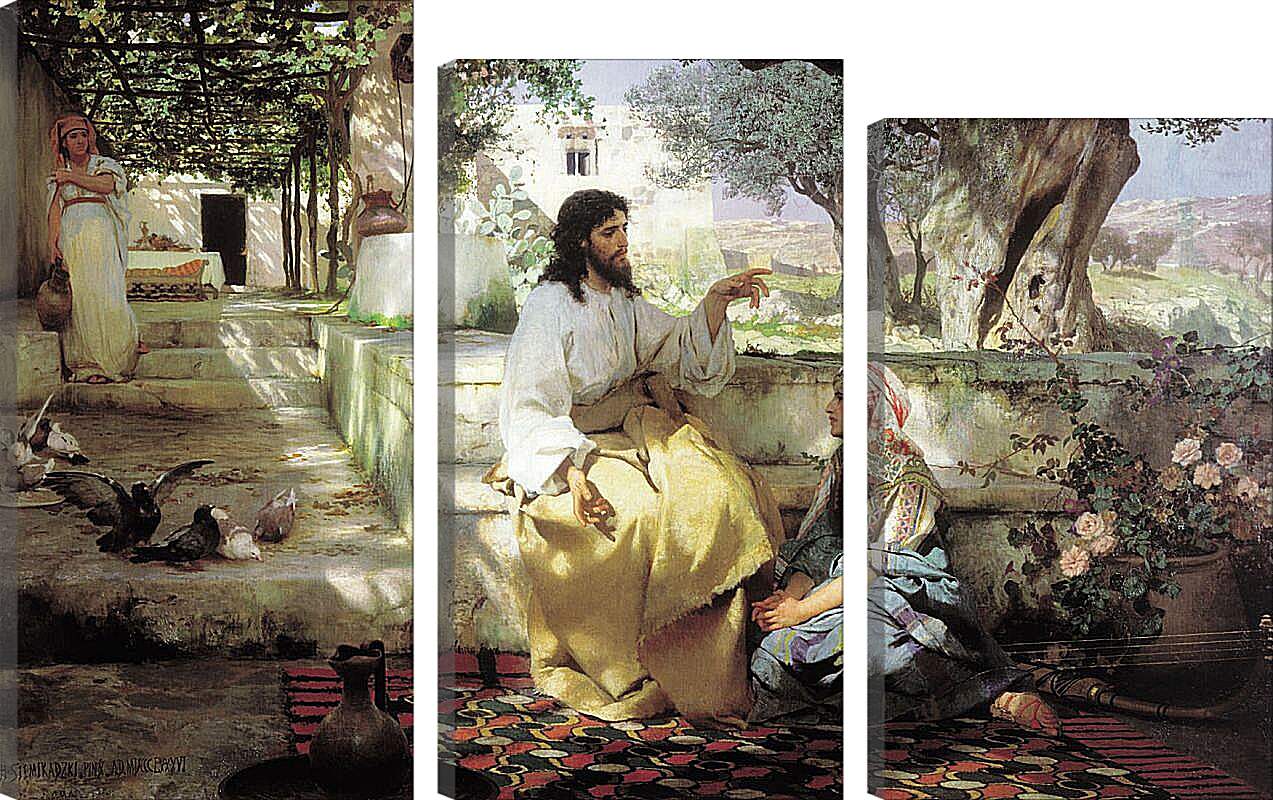 Модульная картина - Христос у Марфы и Марии. Семирадский Генрих