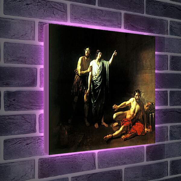Лайтбокс световая панель - Иосиф, толкующий сны заключённым с ним в темнице виночерпию и хлебодару. Иванов Александр