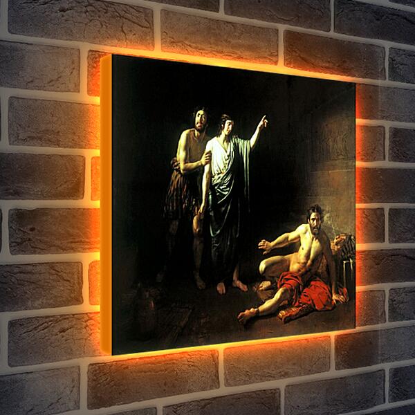 Лайтбокс световая панель - Иосиф, толкующий сны заключённым с ним в темнице виночерпию и хлебодару. Иванов Александр