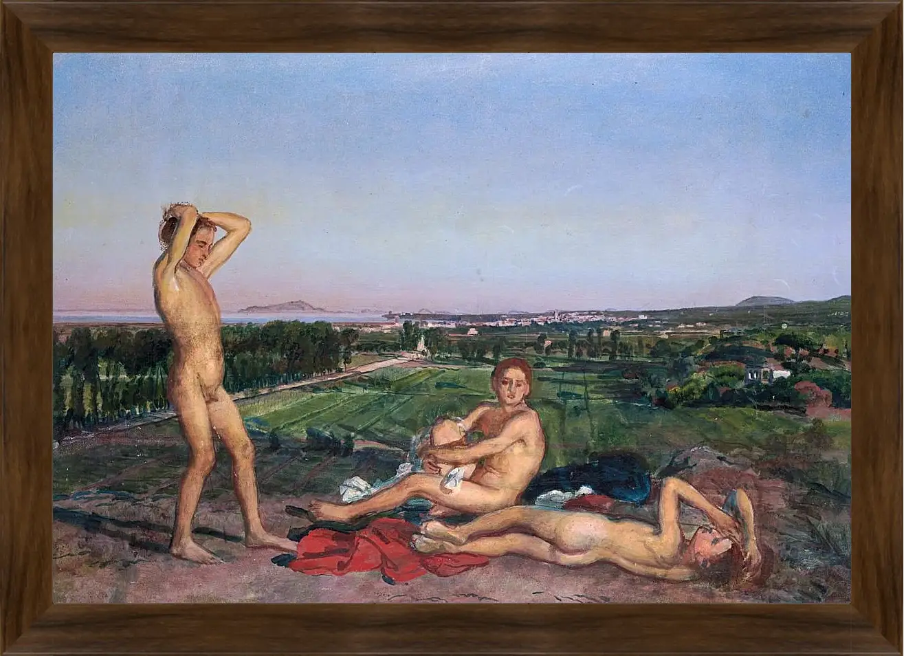 Картина в раме - На берегу Неаполитанского залива. Иванов Александр