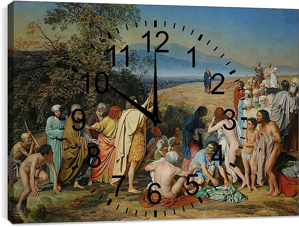 Часы картина - Явление Христа. Иванов Александр