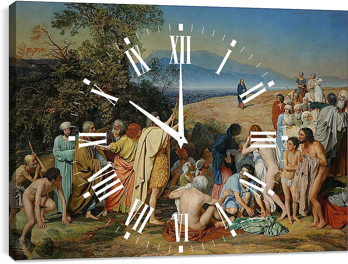 Часы картина - Явление Христа. Иванов Александр
