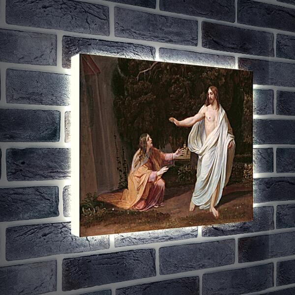Лайтбокс световая панель - Явление Христа Марии Магдалине после Воскресения. Иванов Александр