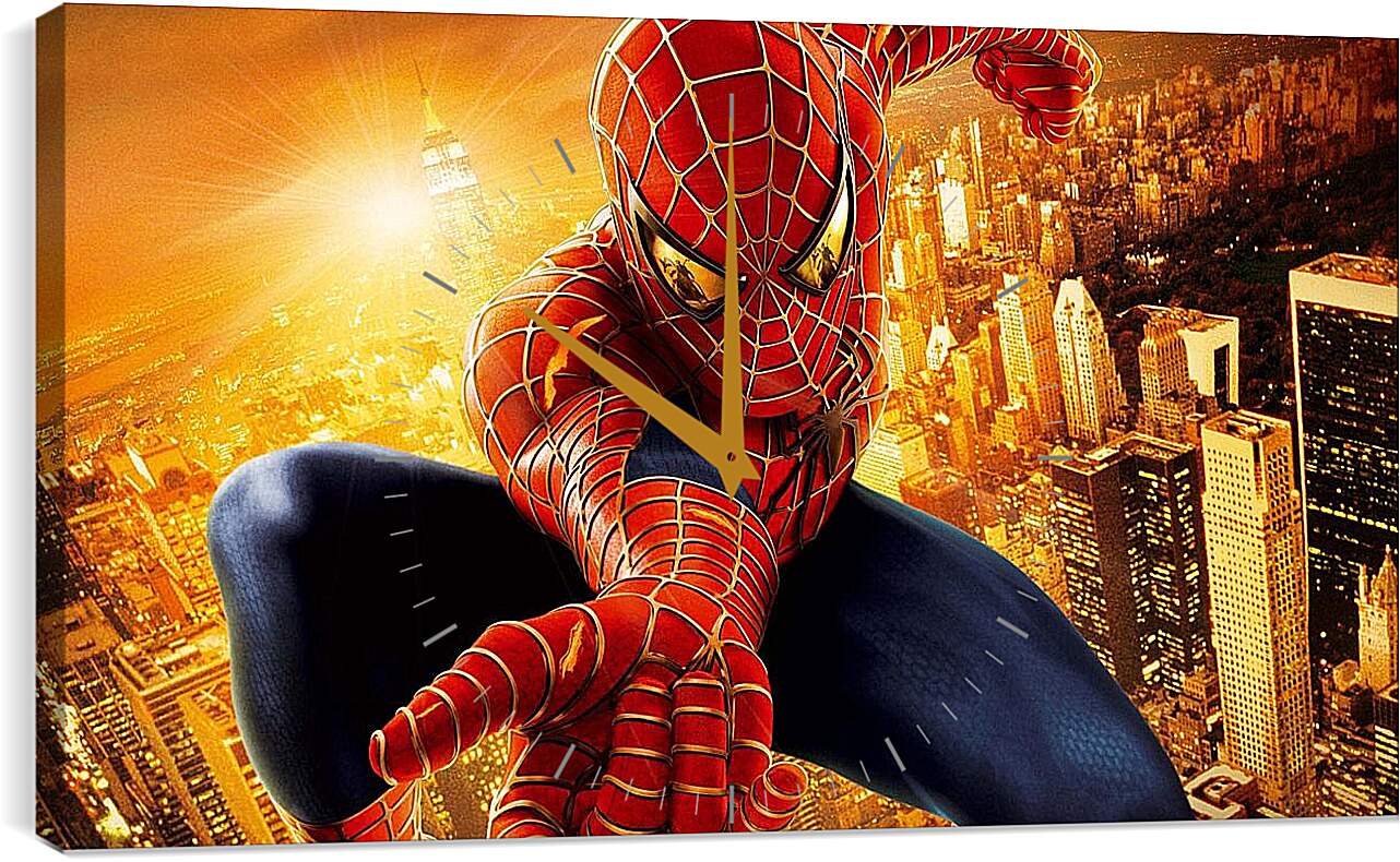 Часы картина - Человек паук