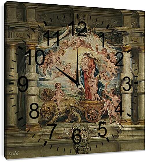 Часы картина - Triunfo del Amor Divino. Питер Пауль Рубенс
