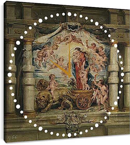 Часы картина - Triunfo del Amor Divino. Питер Пауль Рубенс
