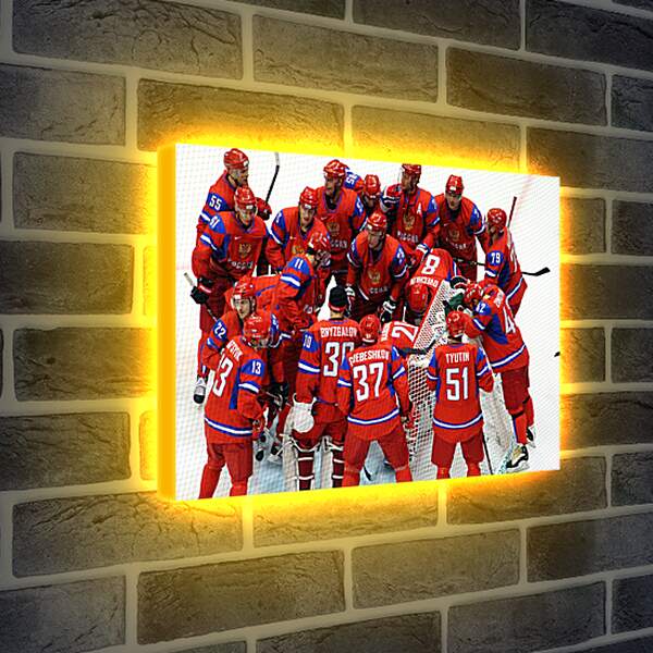 Лайтбокс световая панель - Сборная России по хоккею перед матчем