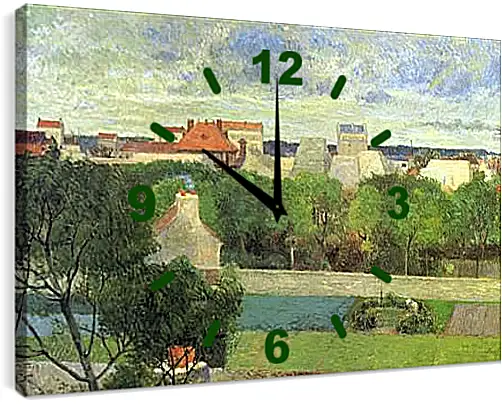 Часы картина - The Market Gardens of Vaugirard. Поль Гоген