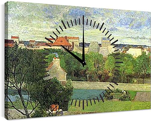 Часы картина - The Market Gardens of Vaugirard. Поль Гоген