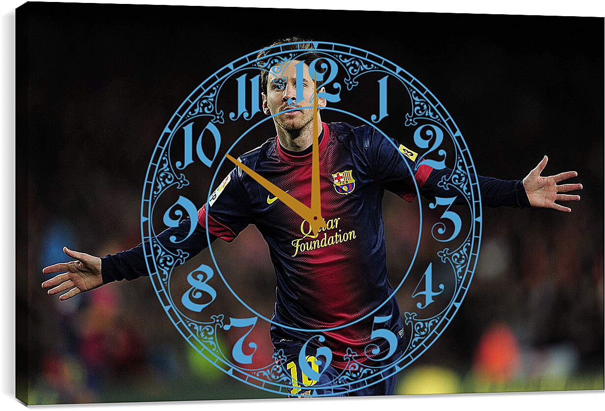 Часы картина - Лионель Месси (Lionel Andres Messi ) Футбол