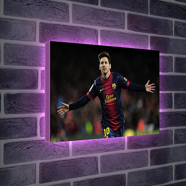 Лайтбокс световая панель - Лионель Месси (Lionel Andres Messi ) Футбол